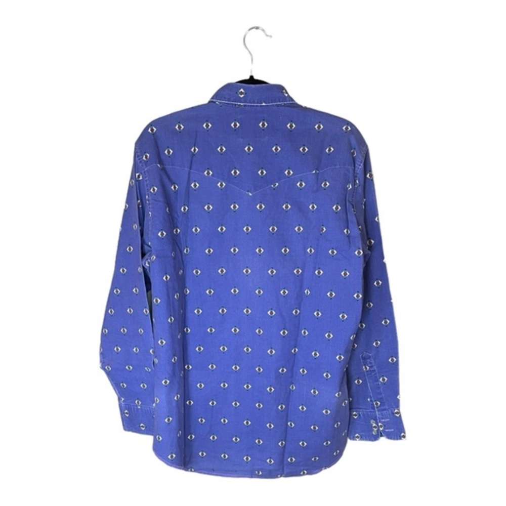 Wrangler Vintage Cowboy Cut Long Sleeve XL Tails Purple Southwest Aztec Size 16 - Picture 2 of 14
